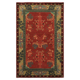 Multi Size Rose
 Pistachio Turquoise Color Hand Tufted Donegal Wool Traditional Oriental Rug